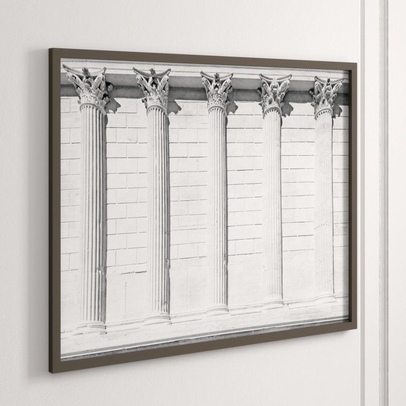 Classical Columns' Framed Photographic Print on Glass