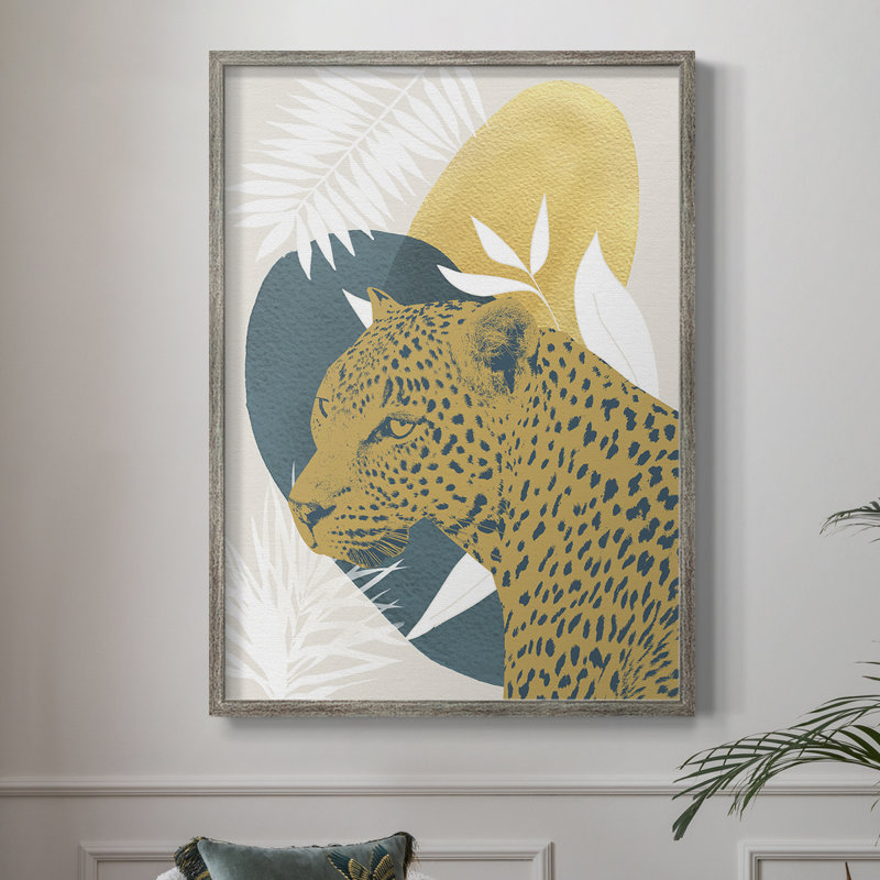 «Jungle Cat II», reproduction encadrée - bois massif, H 15 po x l 12 po