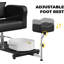 Fauteuil de pédicure inclinable avec tabouret, repose-pieds et repose-pieds de massage-327248668