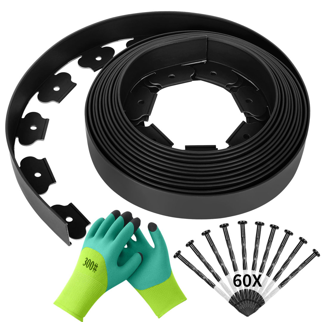 5cm H x 1000cm W Plastic Lawn Edging