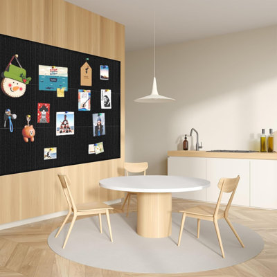 Large Cork Board, 12Packs Felt Cork Board Tiles For Office 11.8"X11.8" 12Pcs Total Felt Wall Self Removable Adhesive Bulletin Board For Home Office Decor Wall Photos Memo