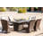 Ahders 6 - Person Patio Dining Set Rectangular Table with Cushions Included-70264556