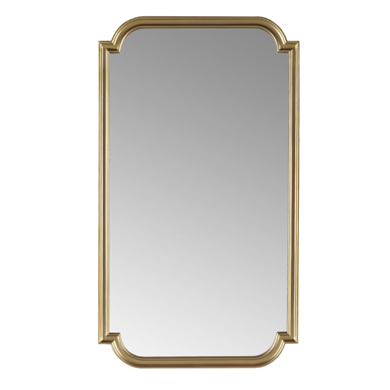 Miroir mural polyvalent festonné à cadre doré pour espaces élégants