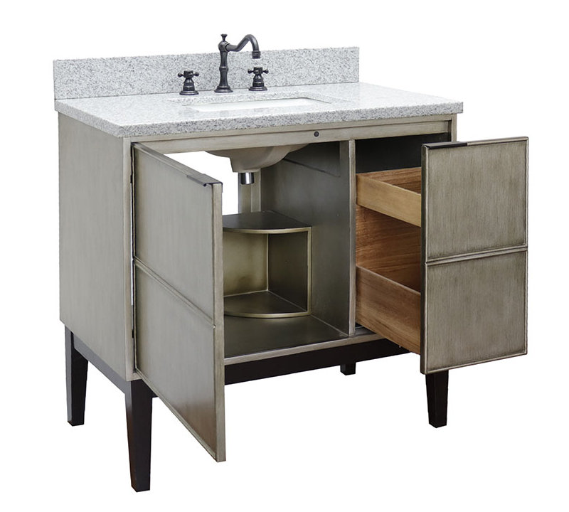Ensemble de meuble-lavabo simple 37 po, Granite