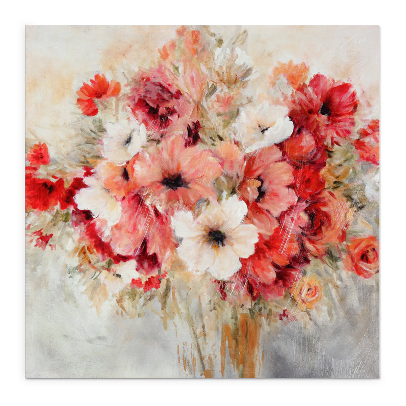 « Garden passion I » par Carol Robinson, reproduction d’art sur toile, H 40 po x l 40 po x P 1,5 po