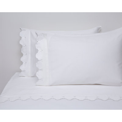 Scalloped 100% Cotton Standard Sheet Set