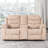 Polyester Reclining Set: Manual Recline Chair And Loveseat With Storage & Cupholders-116620111