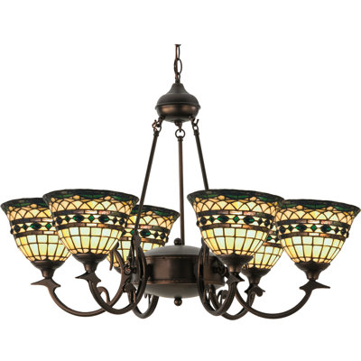 Lustre classique / traditionnel à 6 lumières de style romain Roman