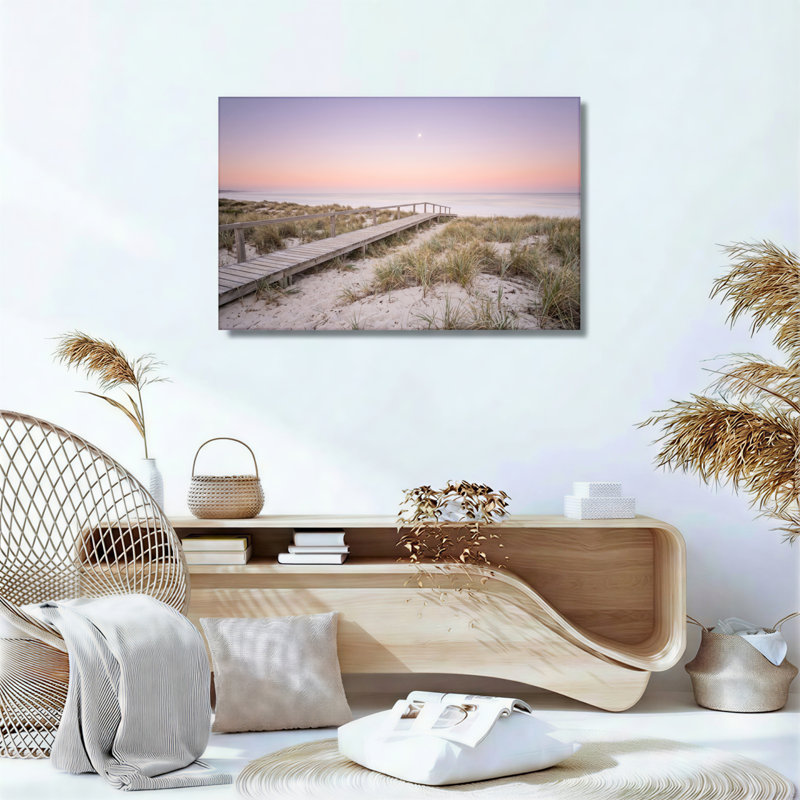 Ensemble de 1 tableau sur toile représentant un chemin de plage, 36"H x 48"W, Wrapped Canvas