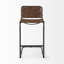 Chaise de bar 29 po en cuir noir et fer-708725507-803435224