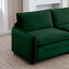 Canapé de salon chaleureux et confortable avec 4 coussins et 4 coussins pour le salon, velours côtelé vert