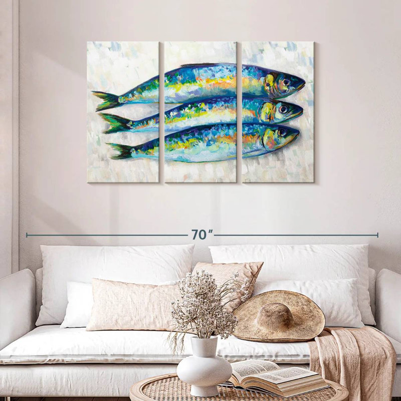 Yarlin Fish Trio, 28" H x 45" W