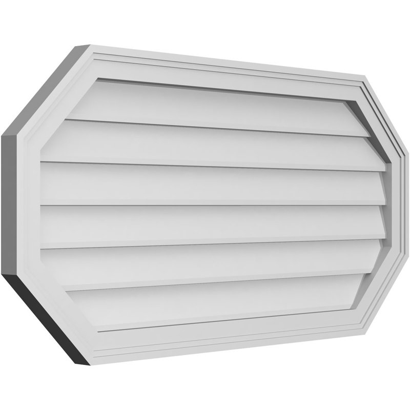 Évent horizontal gondole allongé en surface octogonal Signature, H 20 po x l 40 po x P 1,5 po