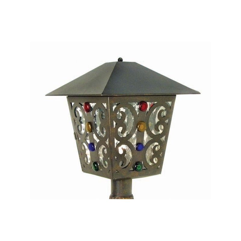 Julie Seeded Lantern Head, Golden Verde, Real Mica