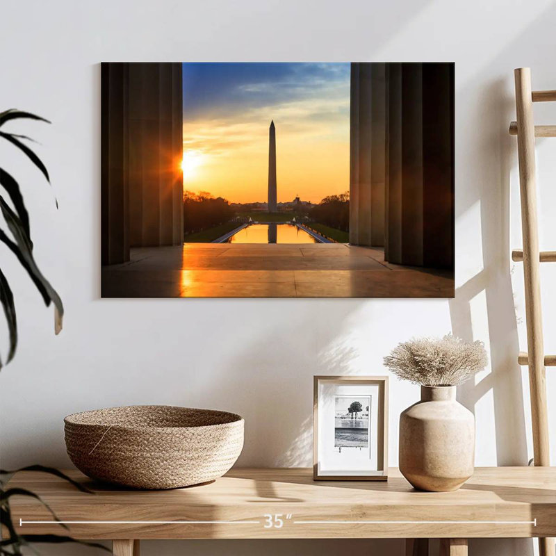 Lever de soleil du Washington Monument, H 8 po x l 12 po