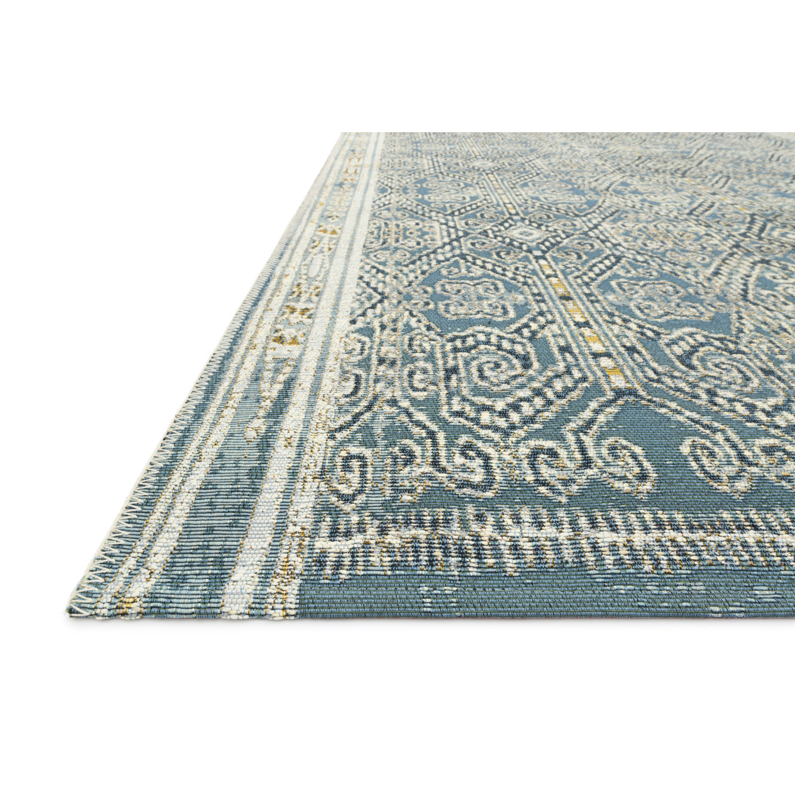 Davana Ocean Geometric Outdoor Rug, Rectangle 10'6" x 13'9"