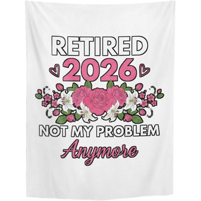 Retired 2026 Not My Problème Anymore Drôle Retraite 2026 Jeté Cadeaux de couverture pour les adultes épais literie chaude 30 * 40 pouces