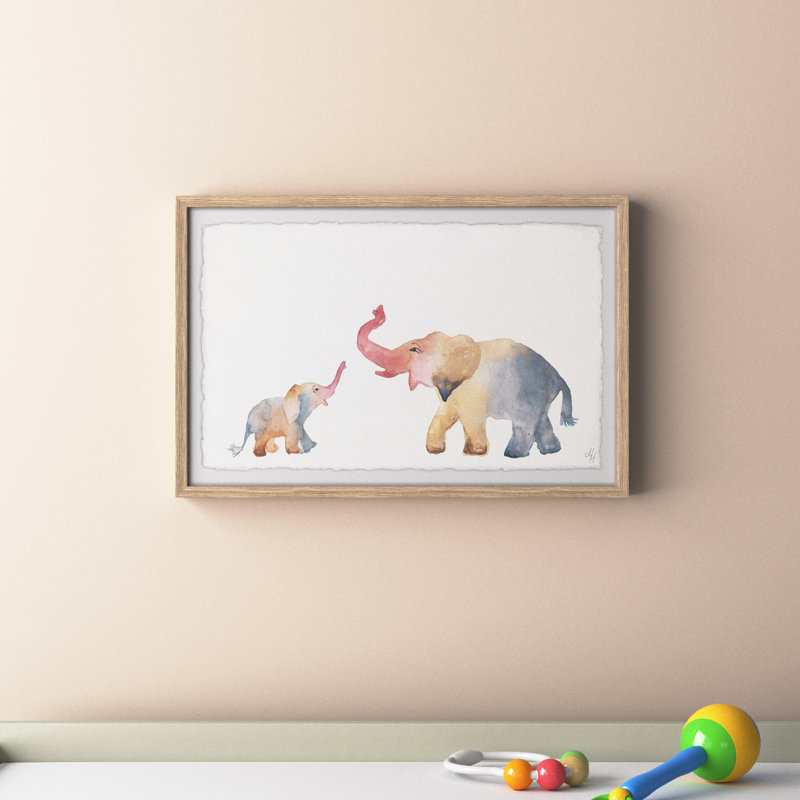 «Jaime Elephant Playtime», art encadré, H 16 po x l 24 po x P 1,5 po