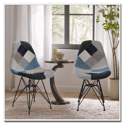 Patchwork Accent Chair Dining Armchair