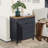 Arianna Retro 2 Door Storage Cabinet With Plaid Pattern Front-600668108