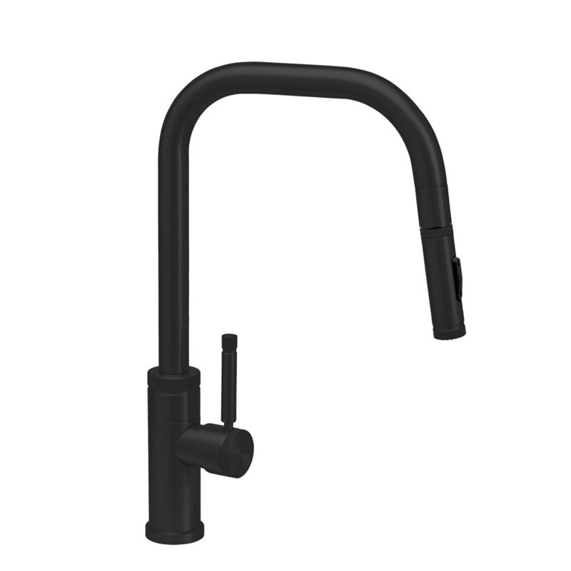 Fulton Industrial Plp Pulldown Faucet - Angled Spout - Toggle Sprayer, Matte Black