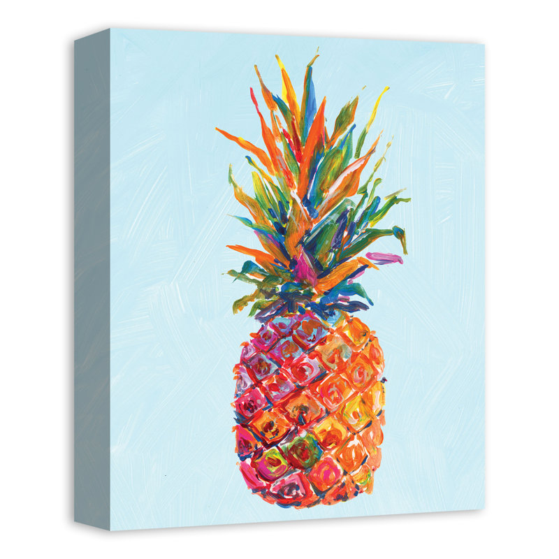 Ananas Funky sur toile, H 14 po x l 11 po x P 1,25 po