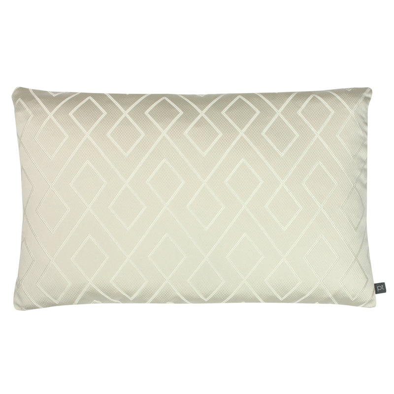 Geometric Rectangular Throw Cushion, Parchment