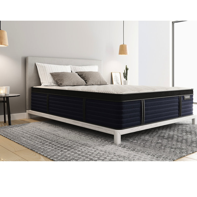 Matelas froid en latex, 14,5 po, sensation ferme, blanc, soutien, Lit simple, 14.91"
