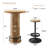 23.3" Small Round Kitchen Dining Table Set with 2 Chairs-1506913868