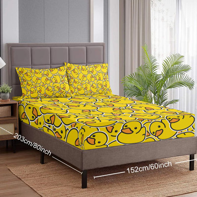Ensemble de draps 3 pièces pour enfant - Drap-housse et taies d'oreiller toutes saisons