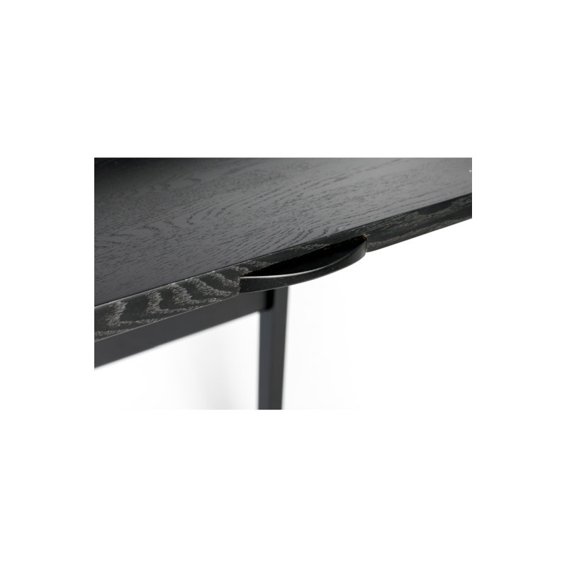 Barbier Solid Wood Writing Desk, Black