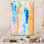 Champs de couleurs dans des tons de bleu sarcelle et d'orange II - peinture sur toile