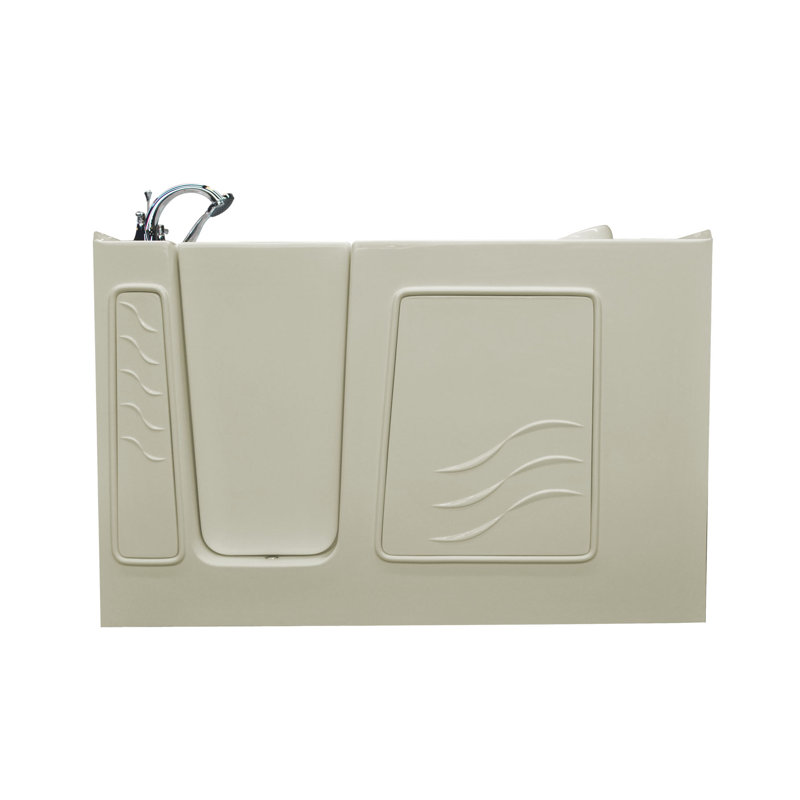 Tucson 60" x 30" Walk-In Soaking Bathtub, Left, Biscuit