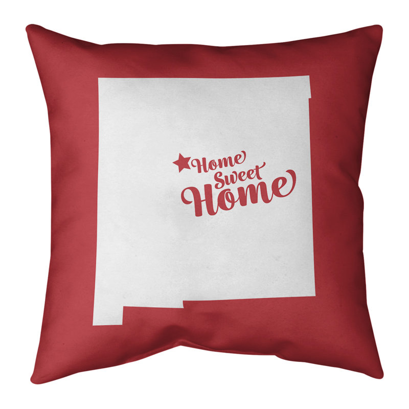 Housse de coussin pour la maison, Albuquerque, 26 po x 26 po, Rouge