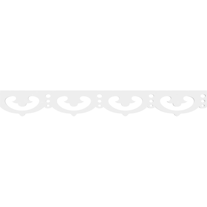 6"H x 5/8"P x 48"L Carmella Architectural Grade PVC Running Trim, 6" H x 48" W x 0.63" D