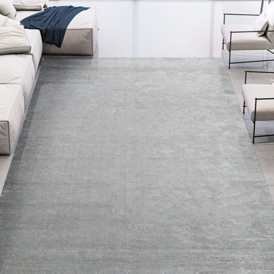 Hand Knotted Area Rug in Taupe