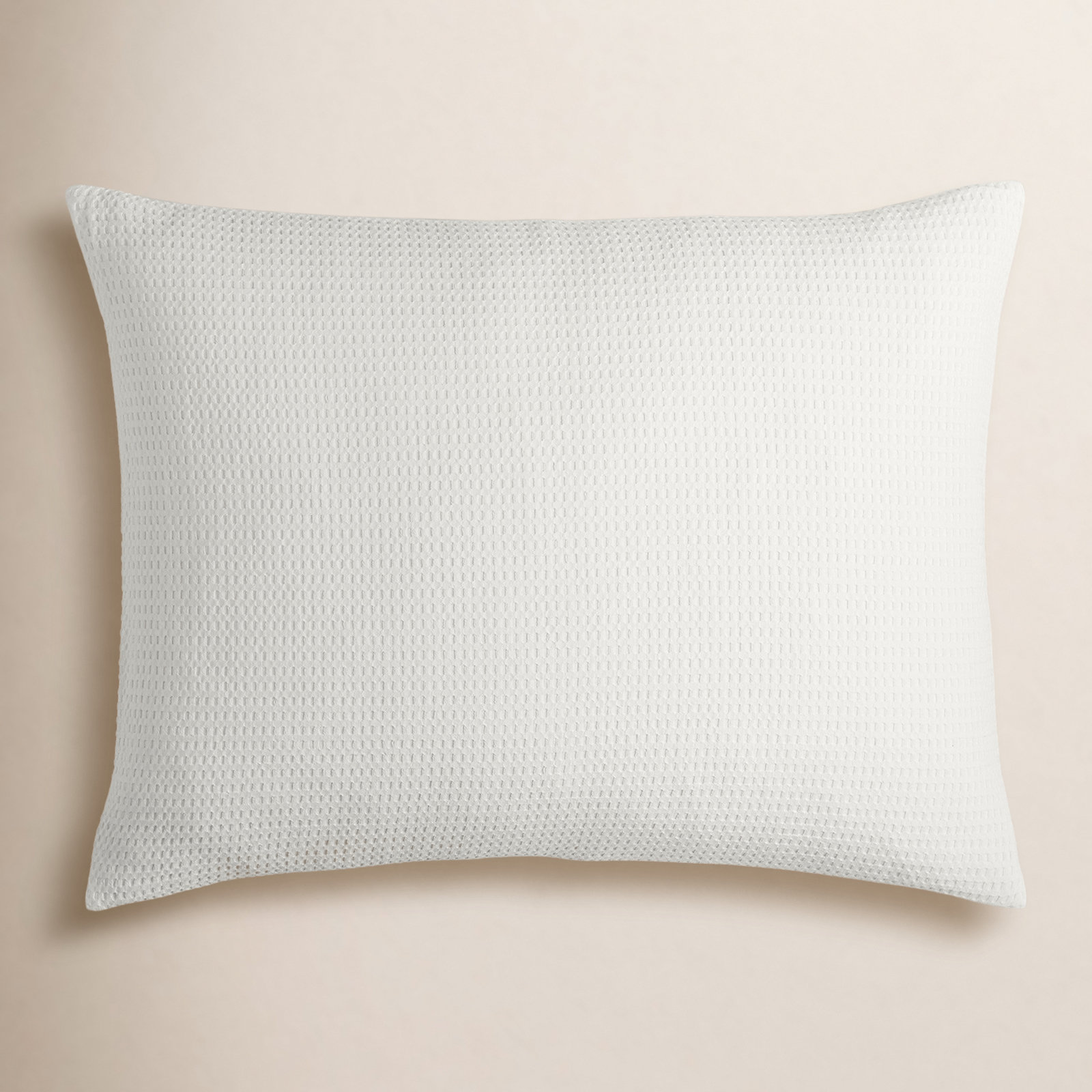 Felix Cotton Pillow Sham, White, Standard