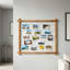 Photo Display Board With Clips,Hanging Picture Wall Decor Brown for Graduation Letter Postcard