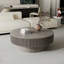 Table basse ronde avec rangement