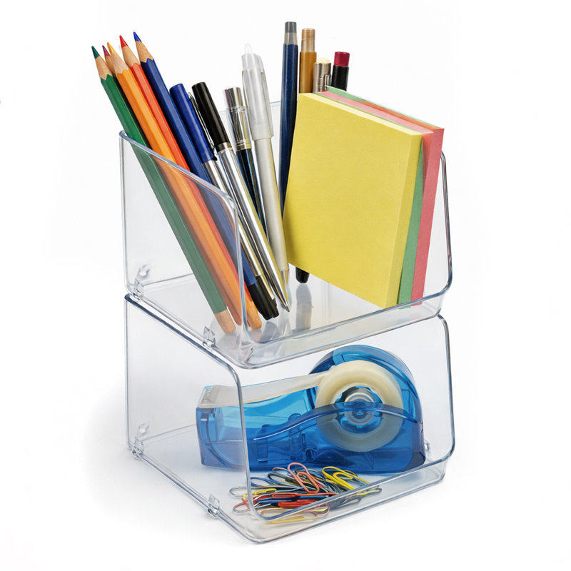 Petit bac transparent empilable Azar