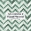 Ensemble de literie moderne de 3 - Ensemble de housse de couette à chevron vert et blanc scandinave-124208552