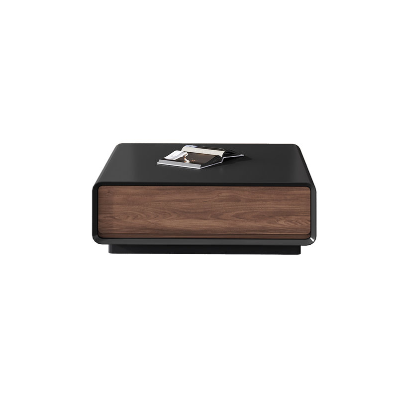 Table basse en bois avec tiroirs de rangement