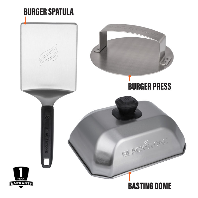 Blackstone 3-Piece Stainless Steel Burger Kit