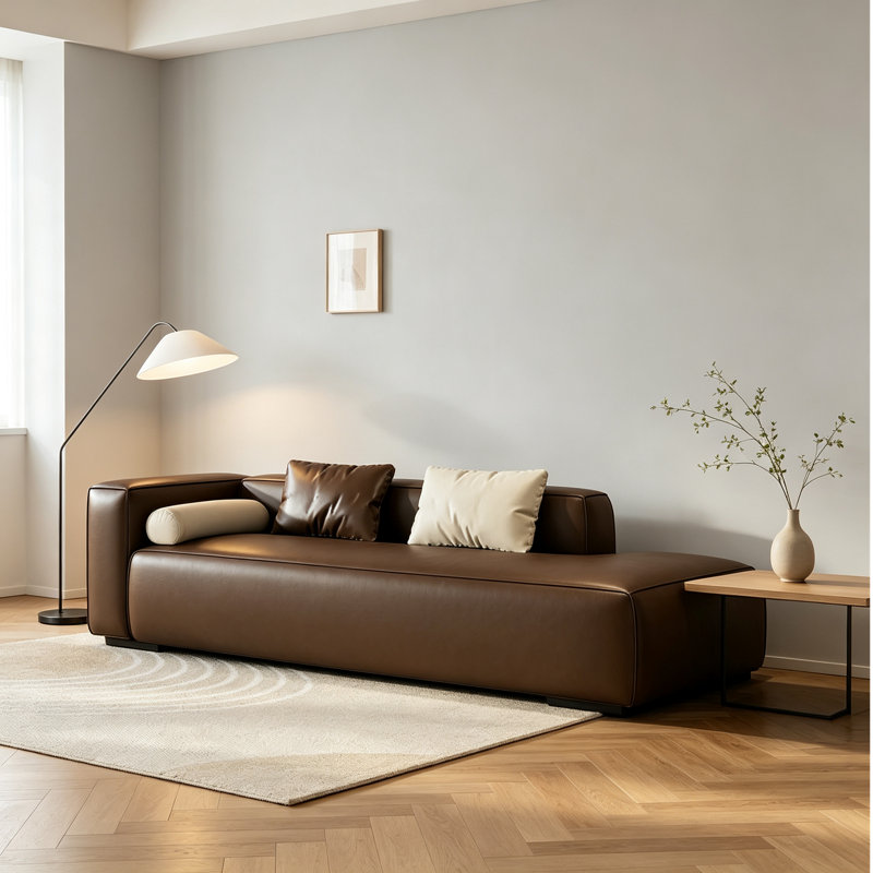 Chaise longue en similicuir de luxe moderne