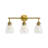 3 - Light Modern Bathroom Vanity Light With Bell Glass Shade