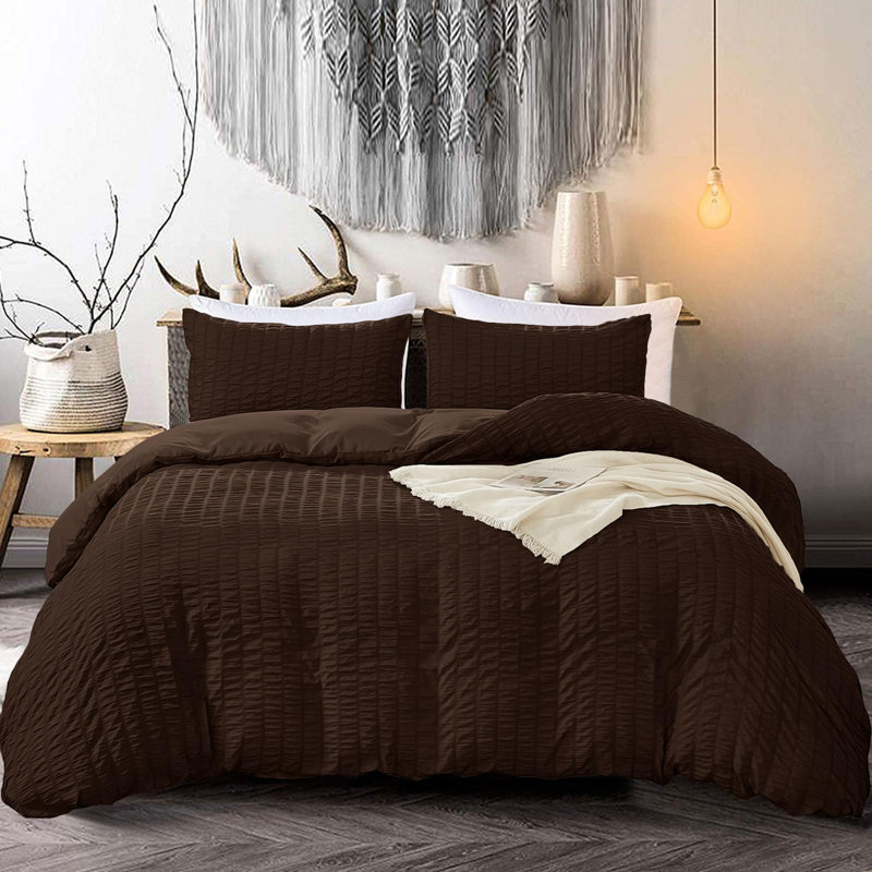 Mechine woven Sheet Set, Brown