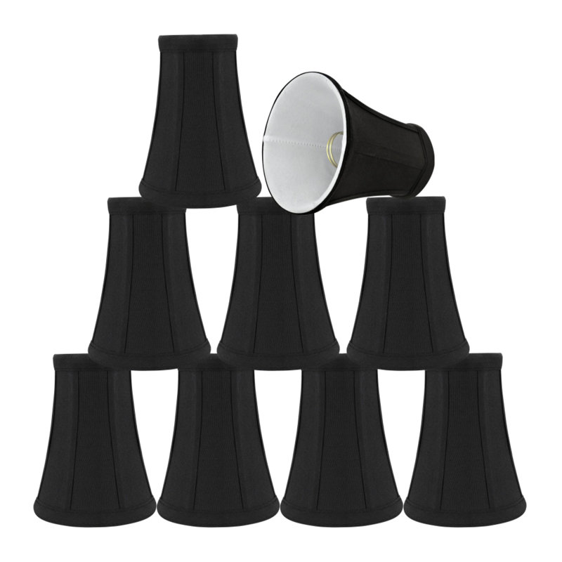 Abat-jour cloche en noir, H 5 po x l 4 po x P 2,5 po