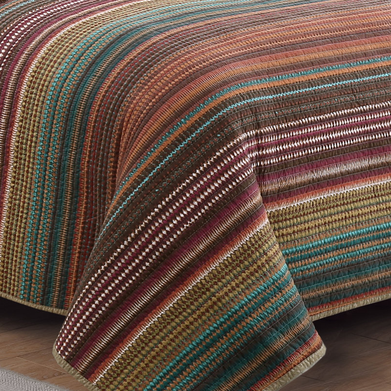 Estate Collection Reversible Quilt Set, Queen Quilt + 2 Shams, Mutli