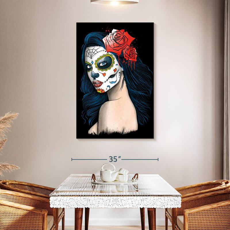 Leisha La Calavera Catrina, 48" H x 32" W