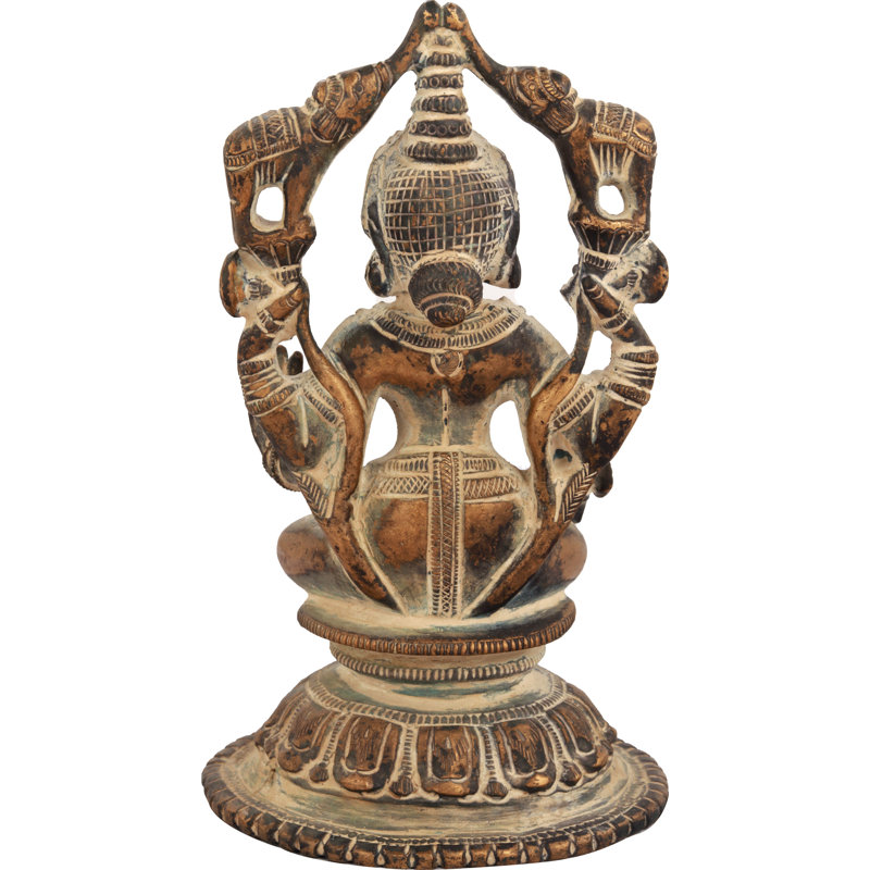 Figurine Gajalakshmi, Brun antique